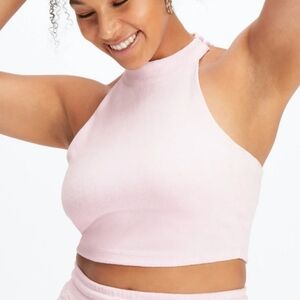 Pink Halter Crop Top